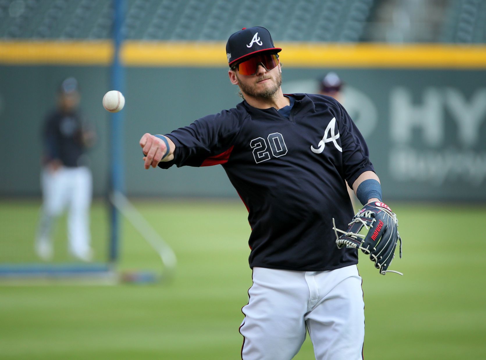 Atlanta Braves practice before Game 1 of NLDS in Atlanta